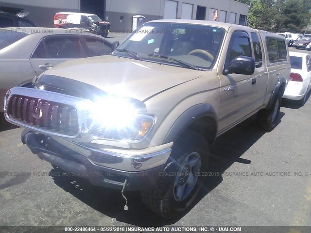 5TESM92N32Z069178 - 2002 TOYOTA TACOMA XTRACAB PRERUNNER ოქროსფერი ფოტო 2