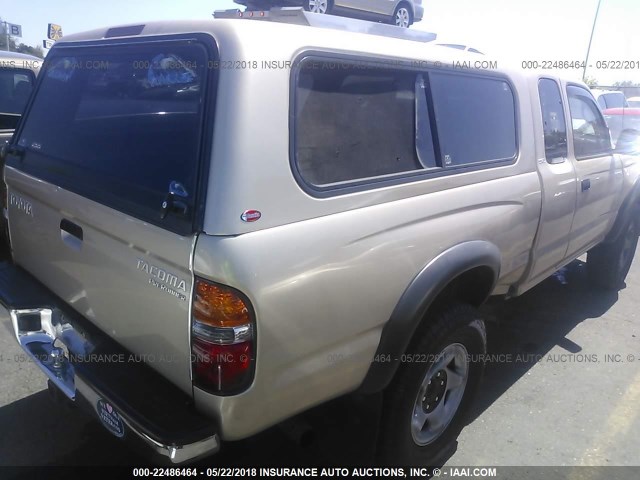 5TESM92N32Z069178 - 2002 TOYOTA TACOMA XTRACAB PRERUNNER ოქროსფერი ფოტო 4