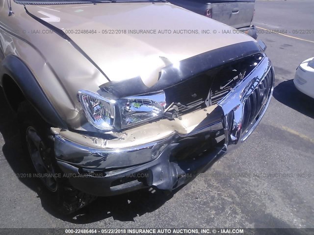 5TESM92N32Z069178 - 2002 TOYOTA TACOMA XTRACAB PRERUNNER ოქროსფერი ფოტო 6