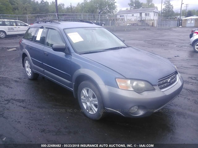 4S4BP61C656336350 - 2005 SUBARU LEGACY OUTBACK 2.5I BLUE photo 1