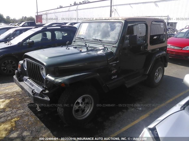 1J4FY49S7VP508618 - 1997 JEEP WRANGLER / TJ SAHARA GREEN photo 2