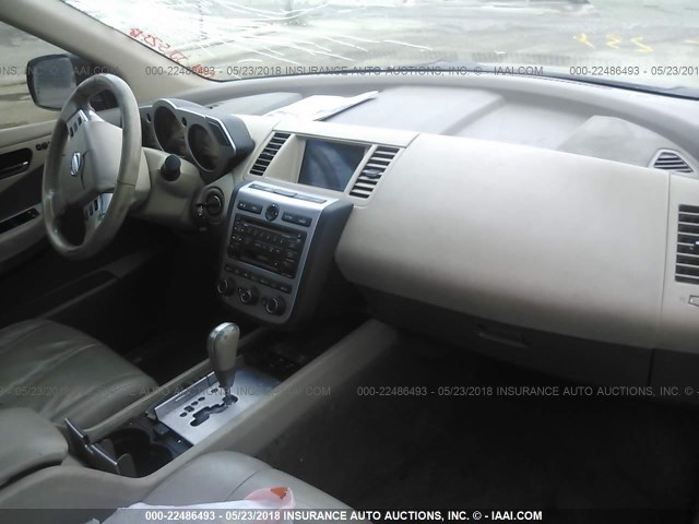 JN8AZ08T44W211749 - 2004 NISSAN MURANO SL/SE BURGUNDY photo 5