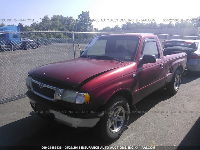 4F4YR12C4XTM21645 - 1999 MAZDA B2500 RED photo 2