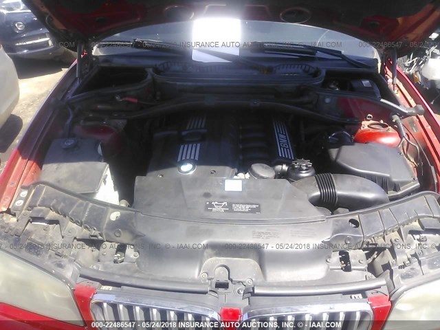 WBXPC934X7WF06909 - 2007 BMW X3 3.0SI RED photo 10