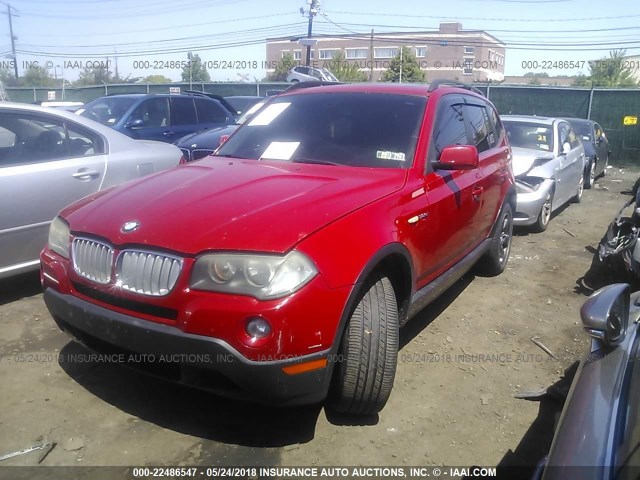 WBXPC934X7WF06909 - 2007 BMW X3 3.0SI RED photo 2