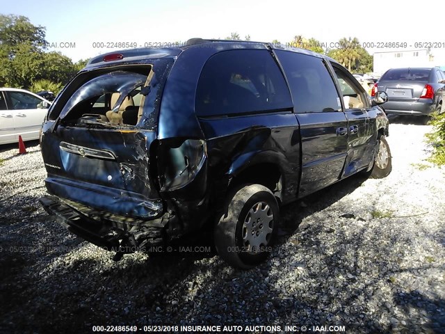 2C4GP44302R755678 - 2002 CHRYSLER TOWN & COUNTRY LX BLUE photo 4