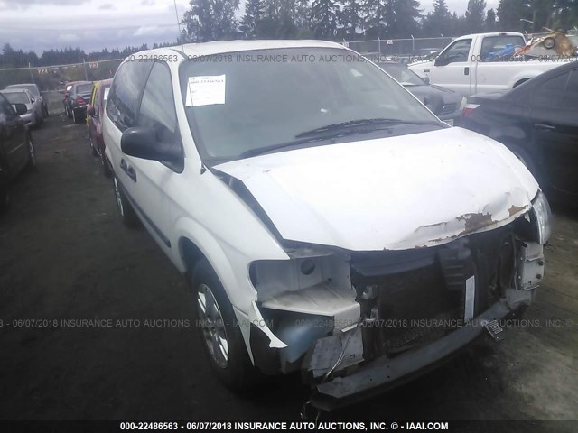 1D8GP24E97B251384 - 2007 DODGE GRAND CARAVAN SE WHITE photo 1