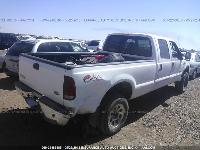 1FTWW31PX6EC97330 - 2006 FORD F350 4X4 CREWCAB SRW SUPER DUTY WHITE photo 4