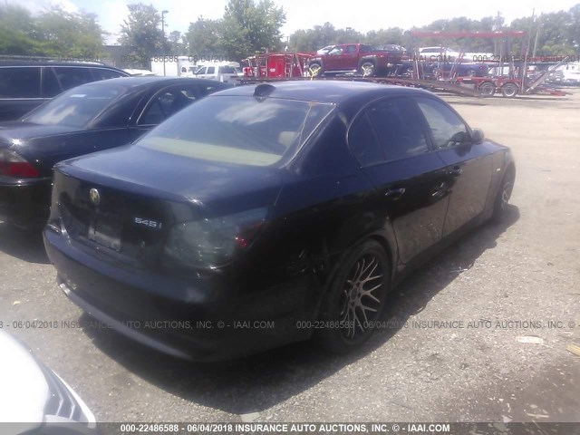 WBANB33515B114834 - 2005 BMW 545 I BLACK photo 4