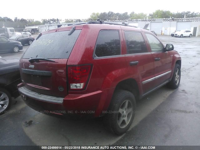 1J4GR48K65C696252 - 2005 JEEP GRAND CHEROKEE LAREDO/COLUMBIA/FREEDOM RED photo 4