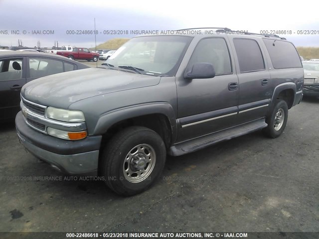 3GNGK26G21G269548 - 2001 CHEVROLET SUBURBAN K2500 GRAY photo 2