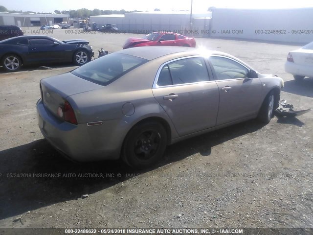 1G1ZG57B68F224298 - 2008 CHEVROLET MALIBU LS ყავისფერი ფოტო 4
