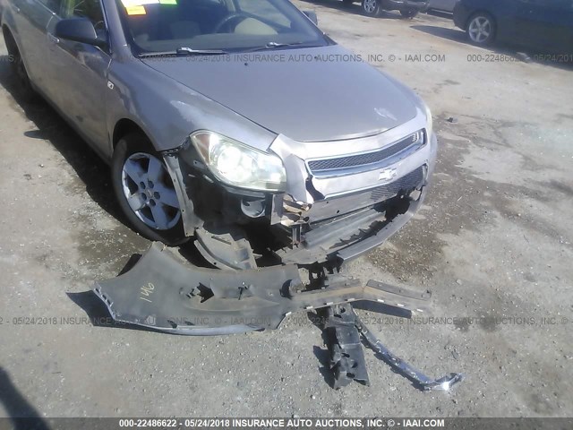 1G1ZG57B68F224298 - 2008 CHEVROLET MALIBU LS ყავისფერი ფოტო 6