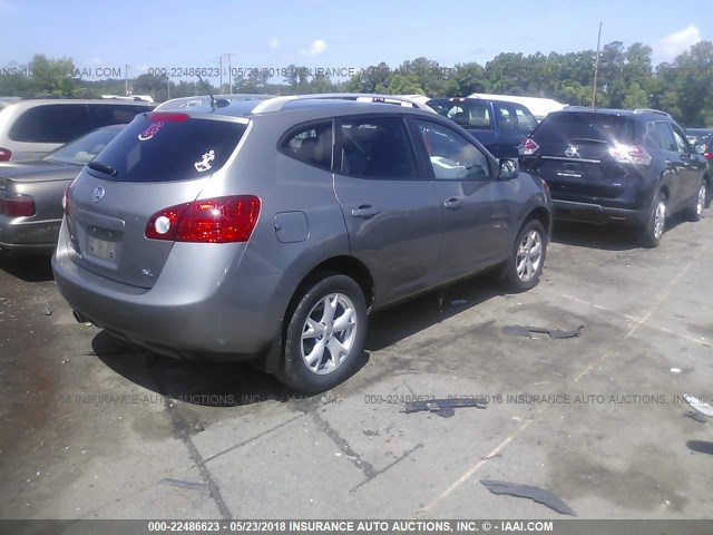 JN8AS58T48W021134 - 2008 NISSAN ROGUE S/SL GRAY photo 4