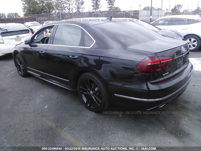 1VWDT7A32HC080189 - 2017 VOLKSWAGEN PASSAT R-LINE BLACK photo 3