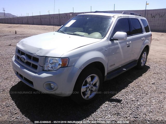 1FMCU94198KD76040 - 2008 FORD ESCAPE LIMITED SILVER photo 2