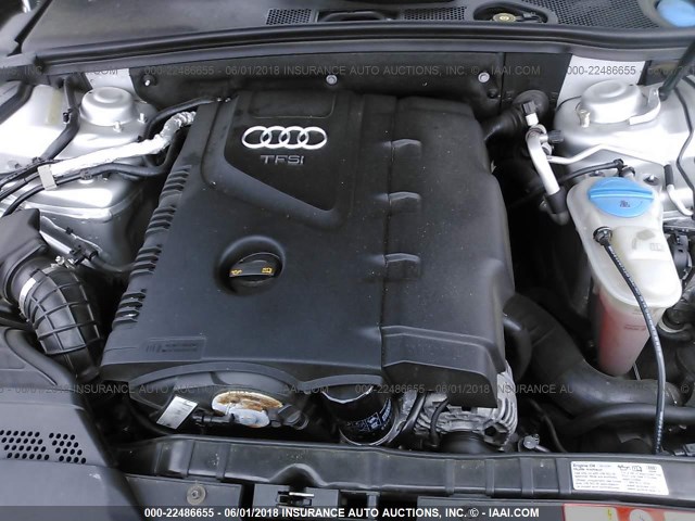 WAUSF78K69N038710 - 2009 AUDI A4 PREMIUM PLUS SILVER photo 10