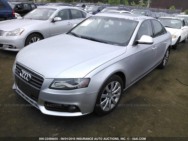 WAUSF78K69N038710 - 2009 AUDI A4 PREMIUM PLUS SILVER photo 2