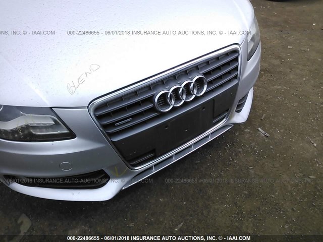 WAUSF78K69N038710 - 2009 AUDI A4 PREMIUM PLUS SILVER photo 6