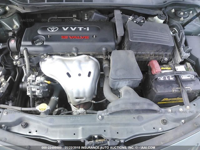 JTNBE46K573108810 - 2007 TOYOTA CAMRY NEW GENERAT CE/LE/XLE/SE GREEN photo 10