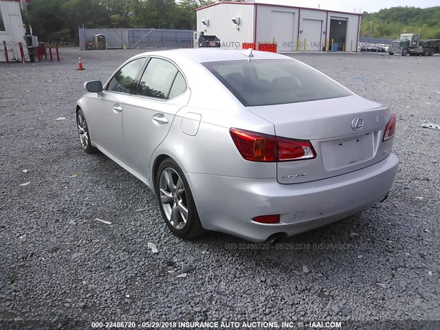 JTHBF5C25A5121319 - 2010 LEXUS IS 250 SILVER photo 3