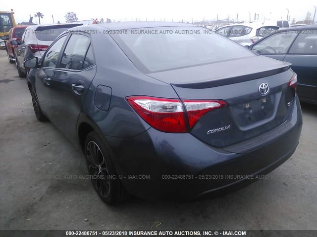 5YFBURHE2EP059632 - 2014 TOYOTA COROLLA L/LE/LE PLS/PRM/S/S PLS Dark Blue photo 3