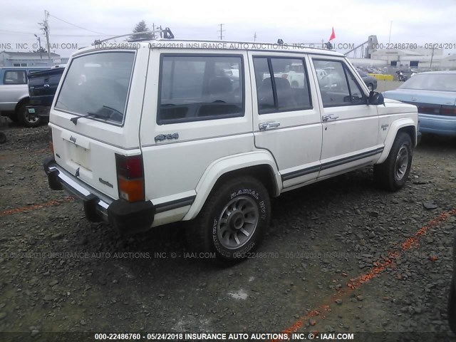 1JCML7849HT080447 - 1987 JEEP CHEROKEE LAREDO WHITE photo 4