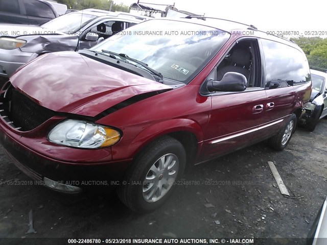 2C8GP54L32R568441 - 2002 CHRYSLER TOWN & COUNTRY LXI RED photo 2