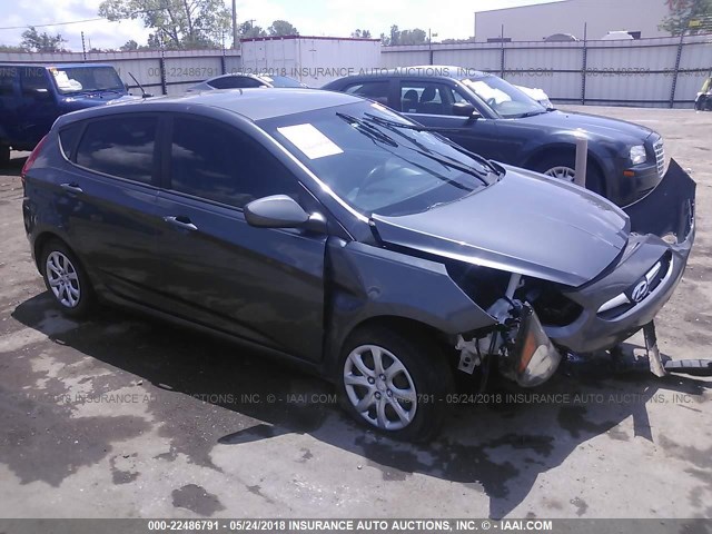 KMHCT5AE8DU076295 - 2013 HYUNDAI ACCENT GLS/GS GRAY photo 1