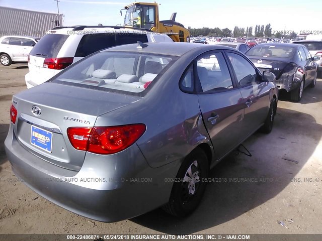 KMHDU4AD6AU899824 - 2010 HYUNDAI ELANTRA BLUE/GLS/SE SILVER photo 4