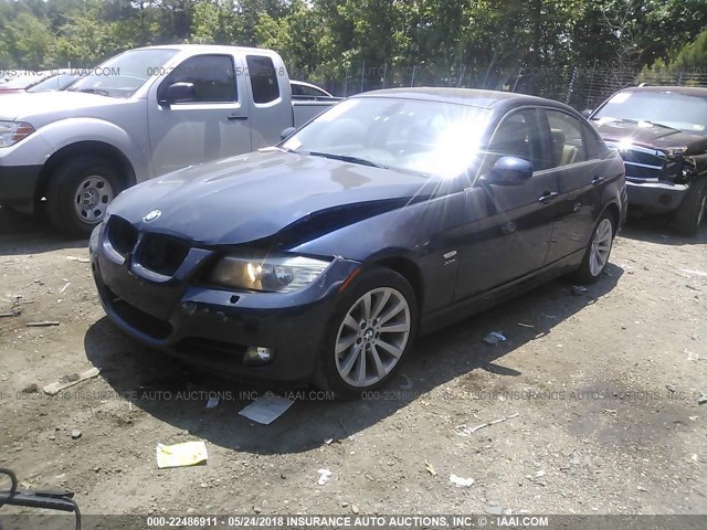 WBAPK5G59BNN30283 - 2011 BMW 328 XI SULEV BLUE photo 2