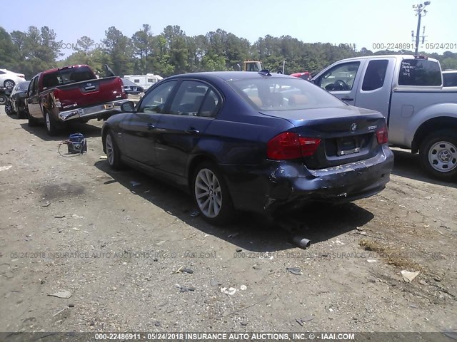 WBAPK5G59BNN30283 - 2011 BMW 328 XI SULEV BLUE photo 3