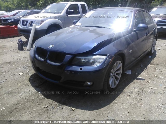 WBAPK5G59BNN30283 - 2011 BMW 328 XI SULEV BLUE photo 6