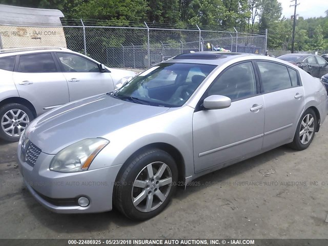 1N4BA41E75C862330 - 2005 NISSAN MAXIMA SE/SL SILVER photo 2