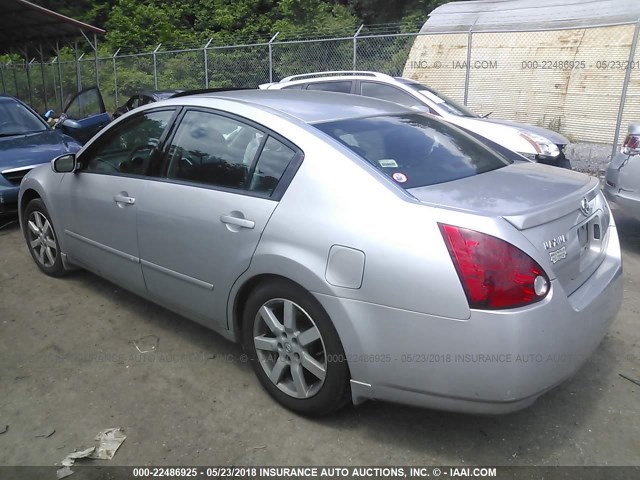 1N4BA41E75C862330 - 2005 NISSAN MAXIMA SE/SL SILVER photo 3