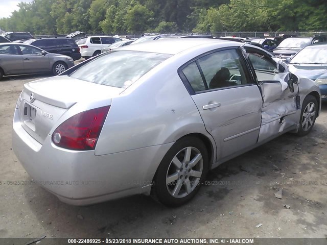 1N4BA41E75C862330 - 2005 NISSAN MAXIMA SE/SL SILVER photo 4