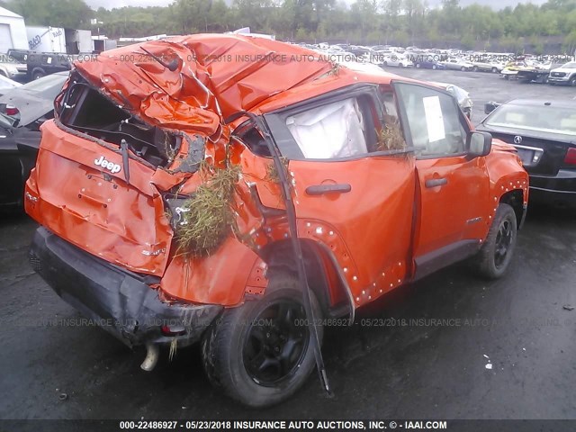 ZACCJBAT0FPB55259 - 2015 JEEP RENEGADE SPORT ORANGE photo 4