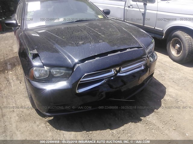 2B3CL3CG6BH543402 - 2011 DODGE CHARGER BLACK photo 6