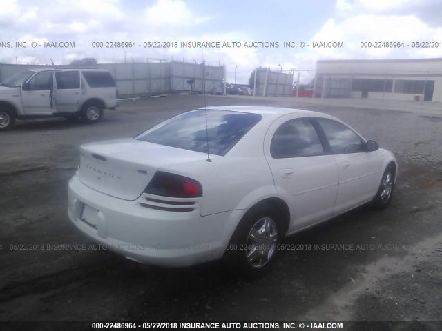 1B3EL46X65N532485 - 2005 DODGE STRATUS SXT WHITE photo 4