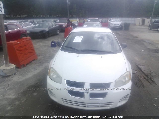 1B3EL46X65N532485 - 2005 DODGE STRATUS SXT WHITE photo 6