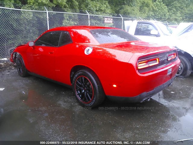 2C3CDZAG6GH225762 - 2016 DODGE CHALLENGER SXT RED photo 3