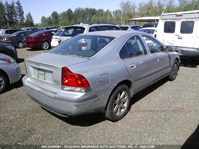 YV1RS58D112044871 - 2001 VOLVO S60 2.4T SILVER photo 4