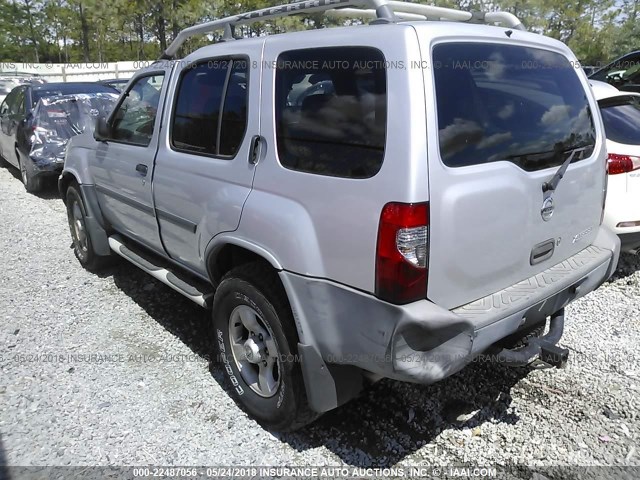 5N1ED28T94C646416 - 2004 NISSAN XTERRA XE/SE SILVER photo 3