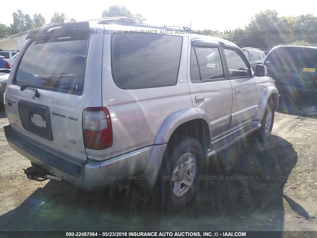 JT3HN87RXX0225886 - 1999 TOYOTA 4RUNNER LIMITED SILVER photo 4