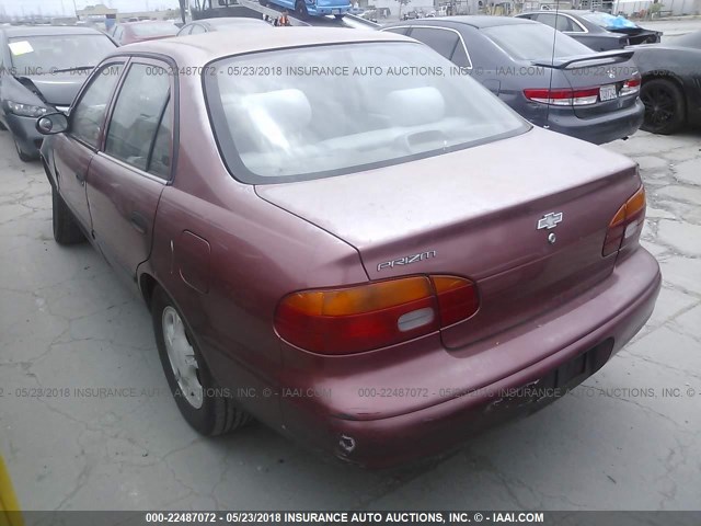 1Y1SK528XXZ435984 - 1999 CHEVROLET GEO PRIZM LSI RED photo 3