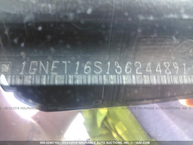 1GNET16S136244891 - 2003 CHEVROLET TRAILBLAZER EXT GRAY photo 9