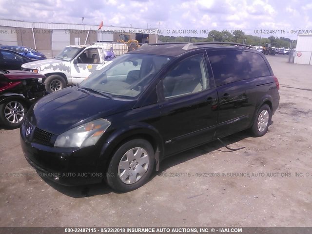 5N1BV28U46N109243 - 2006 NISSAN QUEST S/SE/SL BLACK photo 2