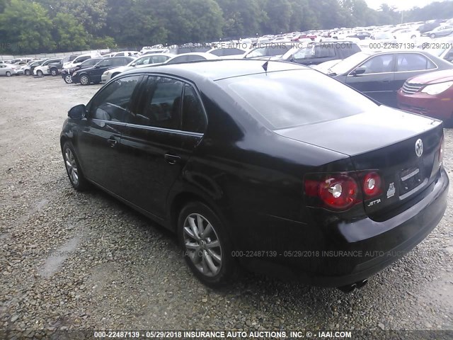 3VWRX7AJ5AM143492 - 2010 VOLKSWAGEN JETTA SE/SEL BLACK photo 3