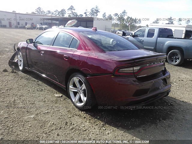 2C3CDXCT0JH155813 - 2018 DODGE CHARGER R/T RED photo 3