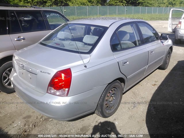 KMHDN46D36U250575 - 2006 HYUNDAI ELANTRA GLS/GT/LIMITED SILVER photo 4